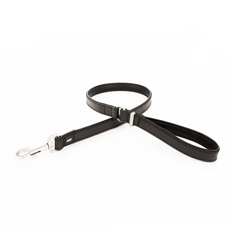 EzyDog Oxford Leather Dog Lead Black^^^-Habitat Pet Supplies