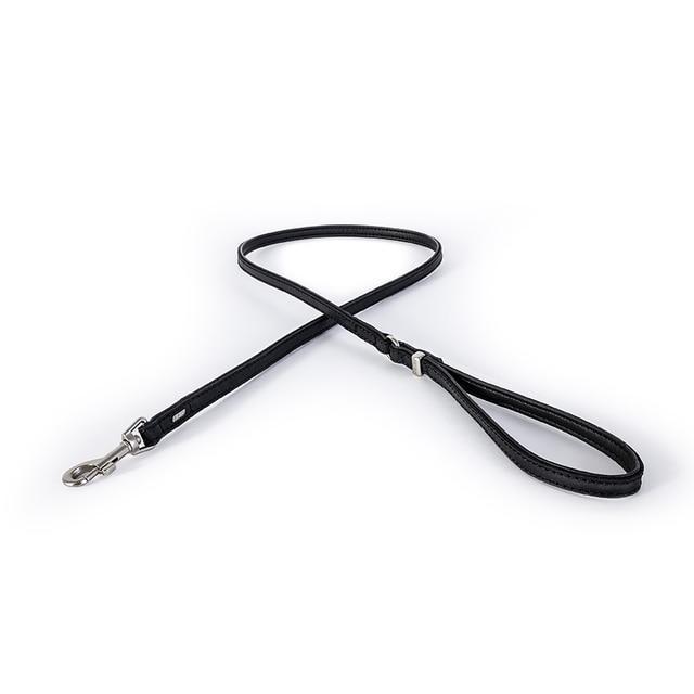 EzyDog Oxford Leather Lite Lead for Small Dogs Black^^^-Habitat Pet Supplies