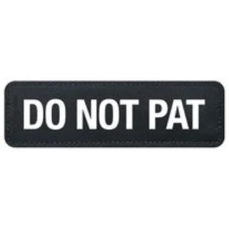 EzyDog Side Patch Label Do Not Pat for Saddle Bags, Convert and Express Harness Large^^^-Habitat Pet Supplies