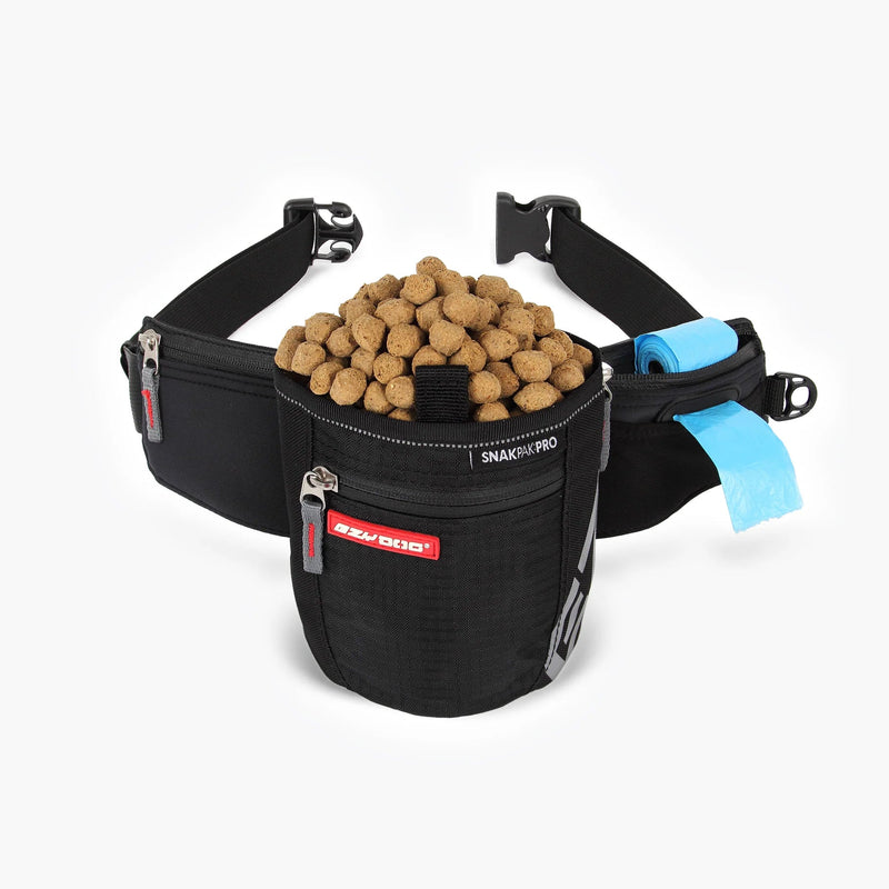 EzyDog SnakPack Pro Treat Training Bag Black-Habitat Pet Supplies