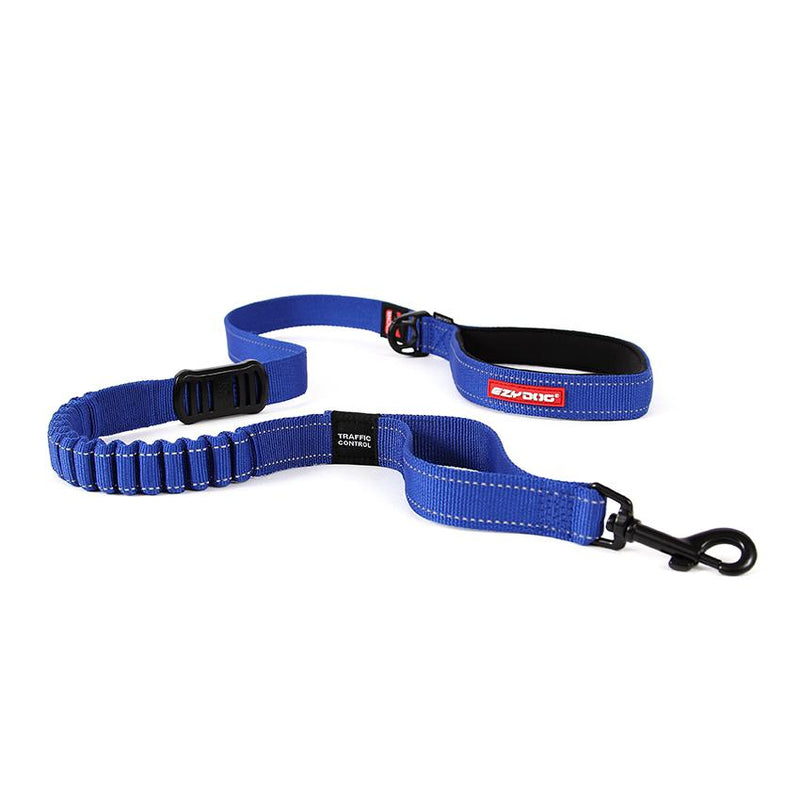 EzyDog Zero Shock Dog Lead Blue Large 48inch^^^-Habitat Pet Supplies