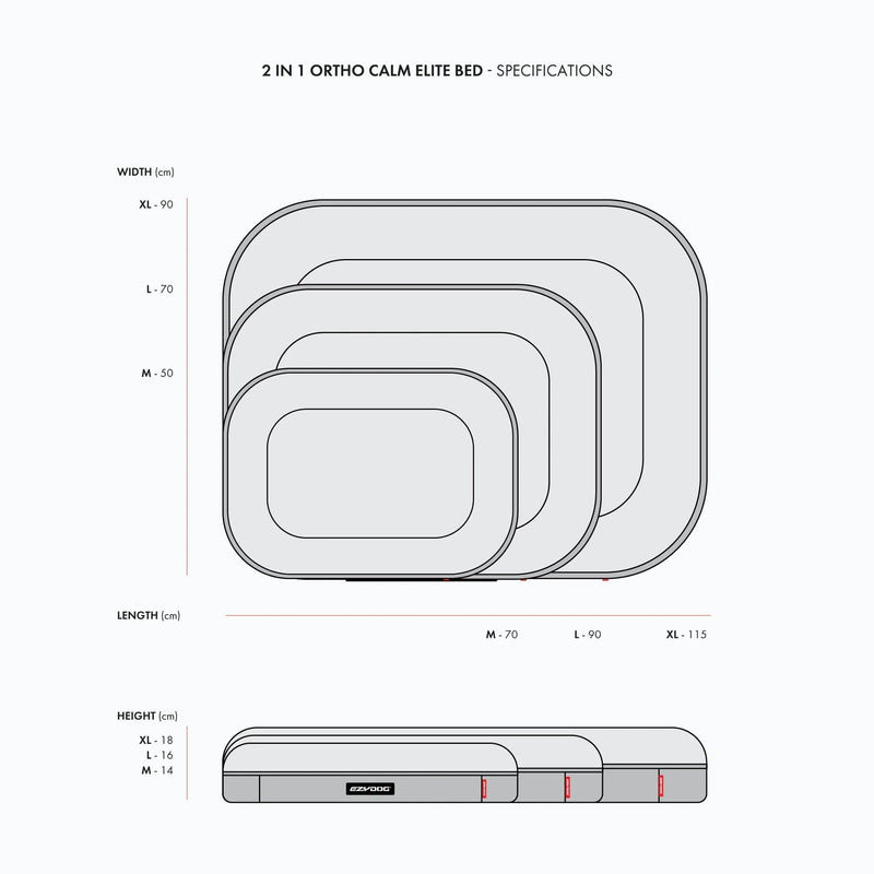 Ezydog 2in1 Ortho Gel Elite Dog Bed Medium^^^