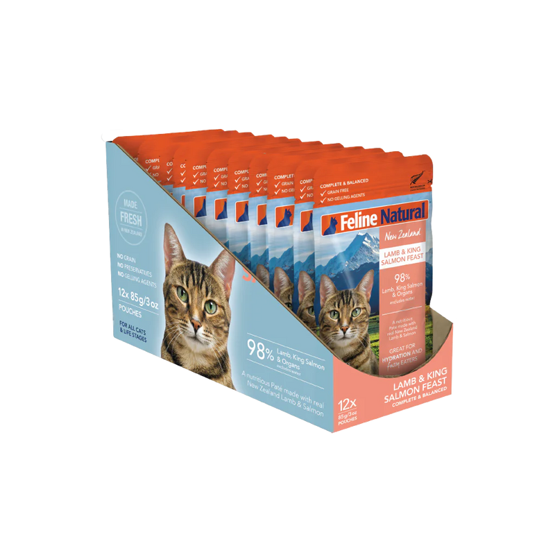 Feline Natural Lamb and Salmon Feast Wet Cat Food 85g X12^^^-Habitat Pet Supplies