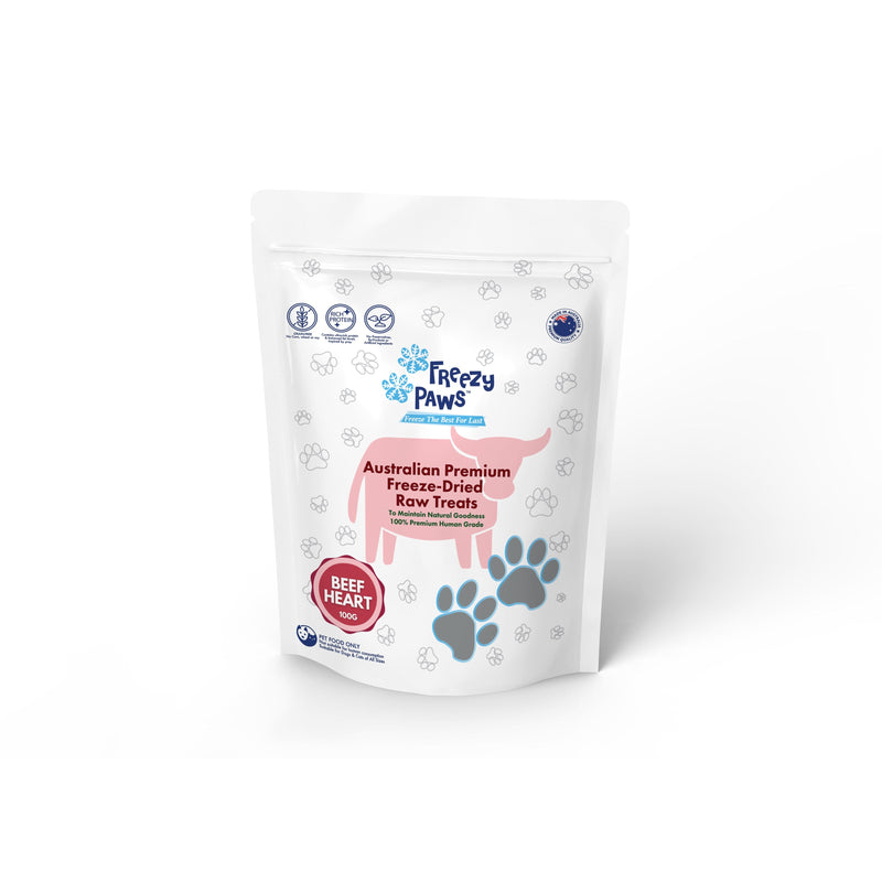 Freezy Paws Freeze Dried Beef Heart Dog and Cat Treats 100g*~*-Habitat Pet Supplies