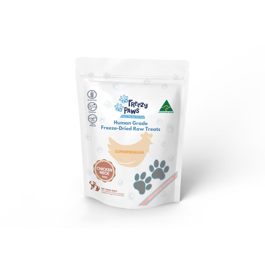 Freezy Paws Freeze Dried Chicken Necks Dog and Cat Treats 100g*~*-Habitat Pet Supplies