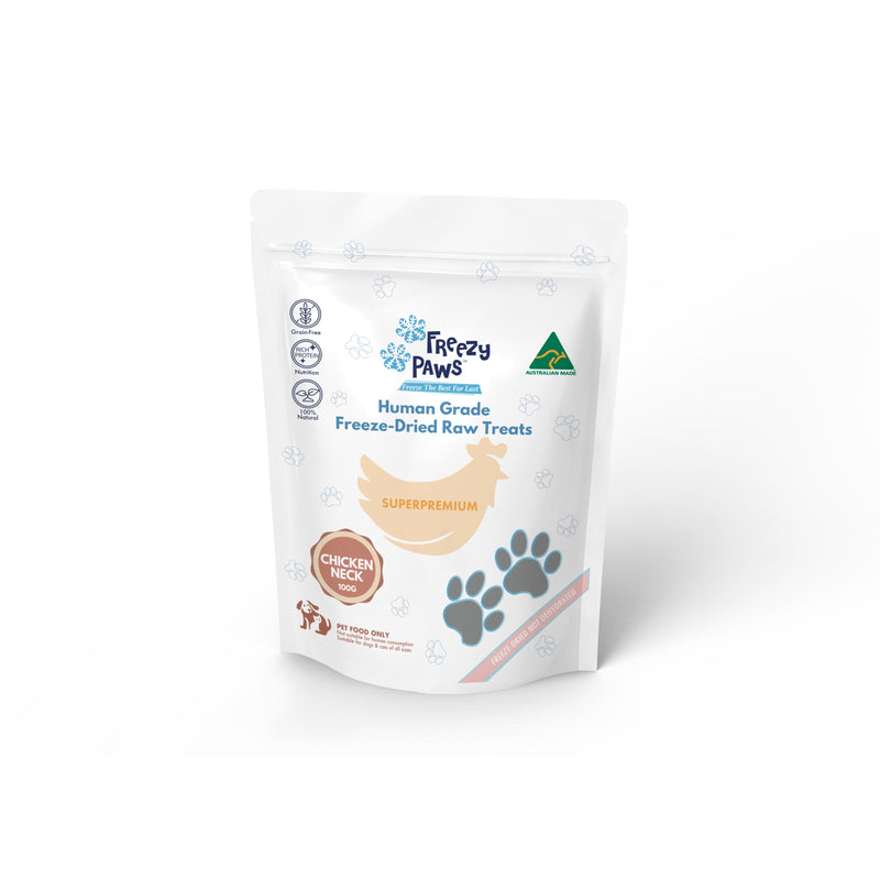 Freezy Paws Freeze Dried Chicken Necks Dog and Cat Treats 100g*~*-Habitat Pet Supplies