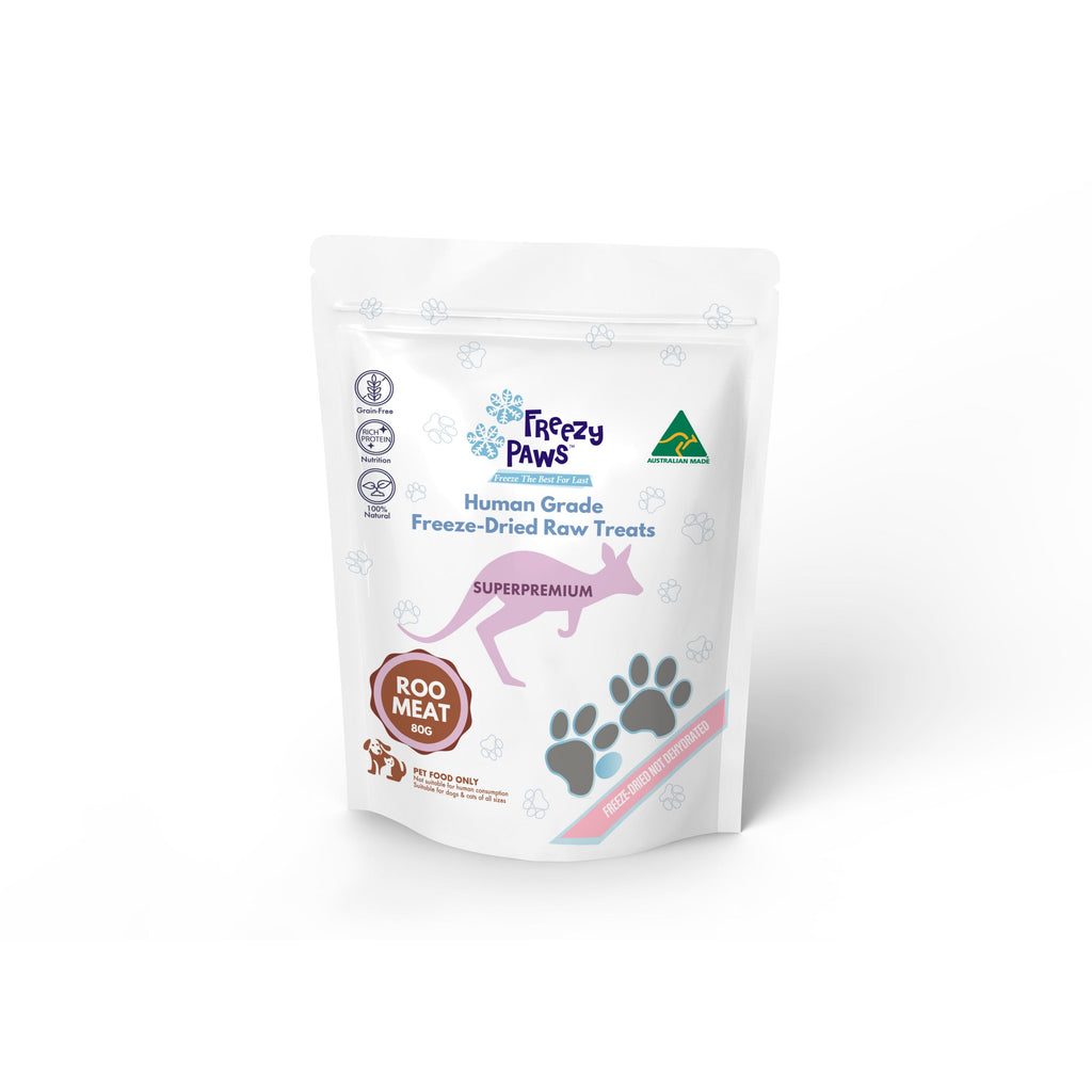 Freezy Paws Freeze Dried Kangaroo Meat Dog and Cat Treats 80g*~*-Habitat Pet Supplies