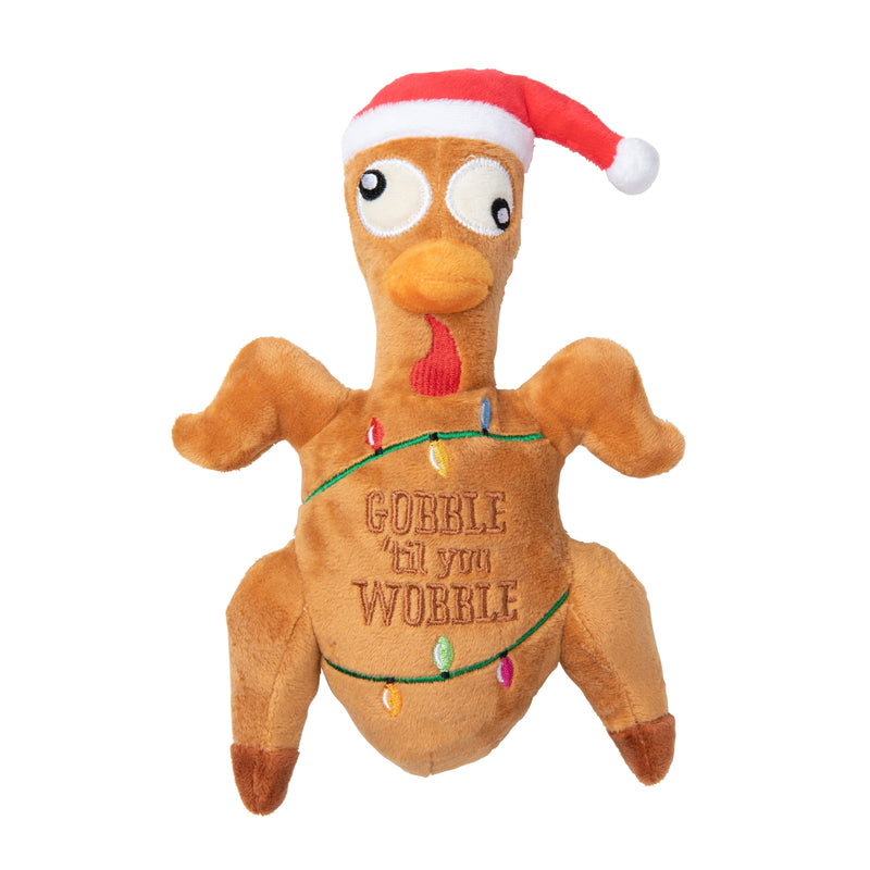 FuzzYard Christmas Gobble Til You Wobble Turkey Soft Dog Toy***-Habitat Pet Supplies