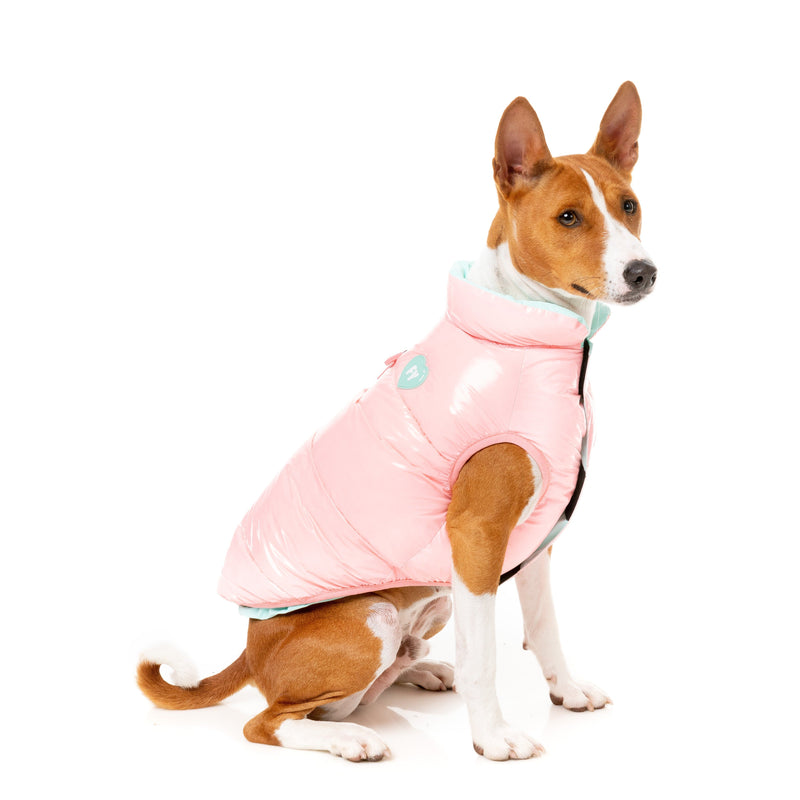 FuzzYard Dog Apparel Amor Puffer Jacket Bubblegum Pink and Mint Size 1 XXSmall***