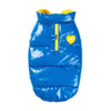 FuzzYard Dog Apparel Amor Puffer Jacket Cobalt Blue and Yellow Size 1 XXSmall***-Habitat Pet Supplies