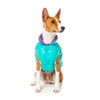 FuzzYard Dog Apparel Amor Puffer Jacket Turquoise and Purple Size 1 XXSmall***