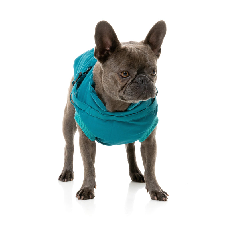 FuzzYard Dog Apparel Flash Jacket with Inbuilt Harness Dark Teal Size 1 XXSmall***