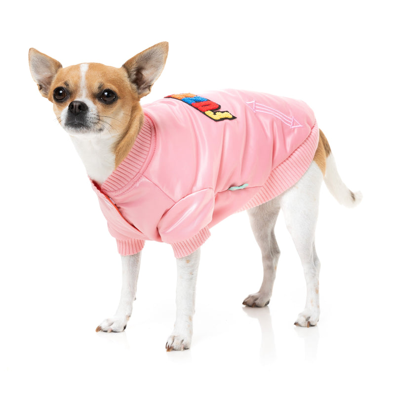 FuzzYard Dog Apparel Frat Jacket Pink Size 2 XSmall***