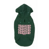 FuzzYard Dog Apparel Treats Hoodie Green SIze 1 XXSmall***-Habitat Pet Supplies