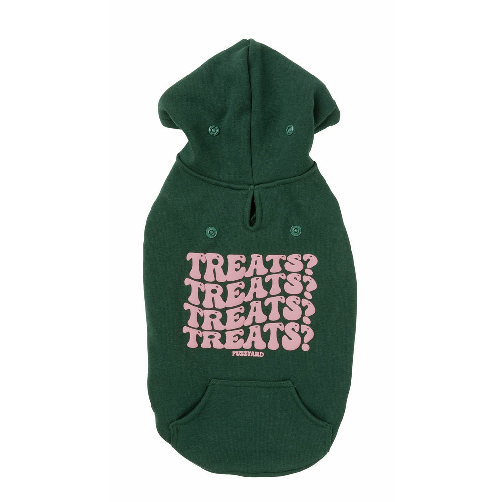 FuzzYard Dog Apparel Treats Hoodie Green Size 2 XSmall***-Habitat Pet Supplies