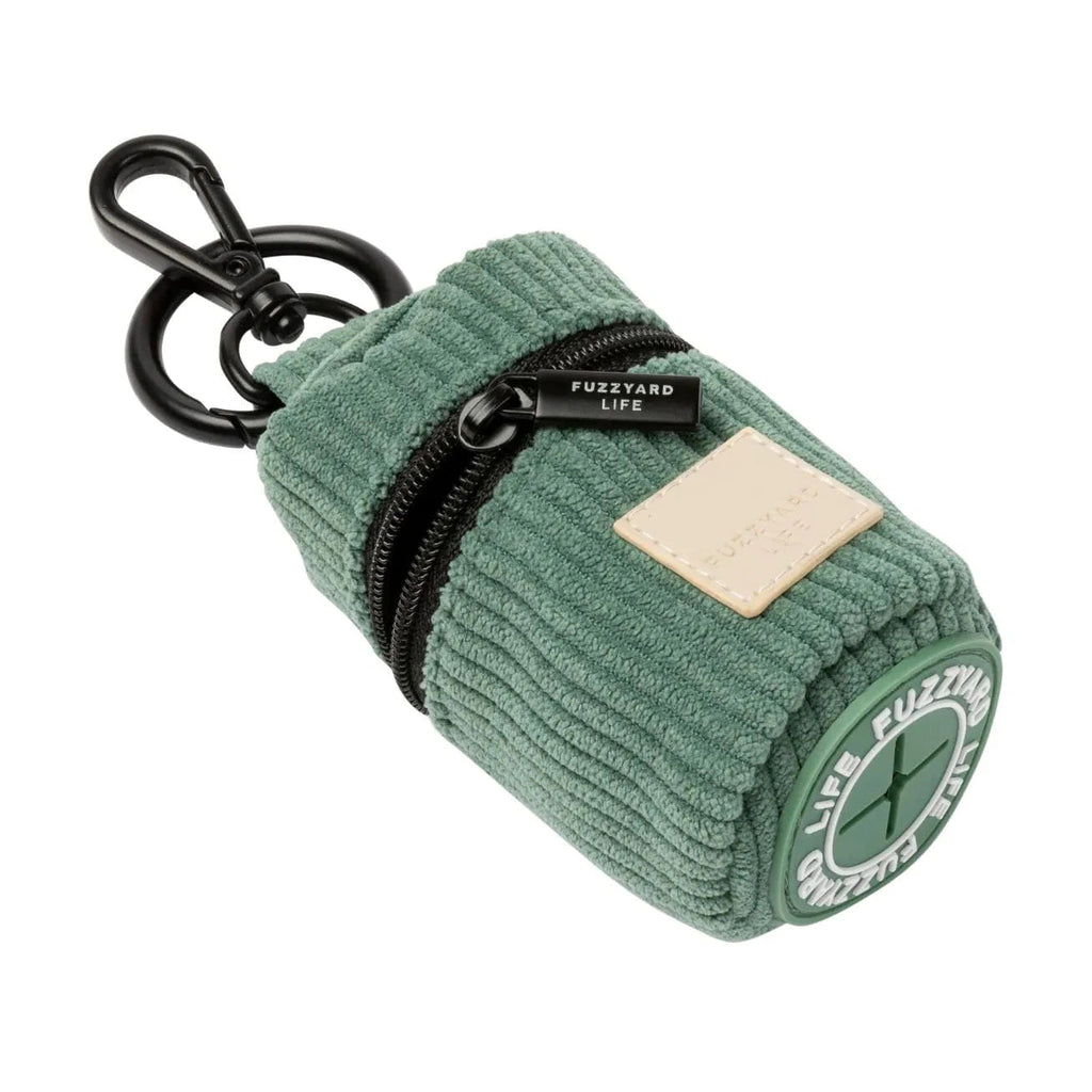 FuzzYard Life Corduroy Poop Bag Dispenser Myrtle Green*~*-Habitat Pet Supplies