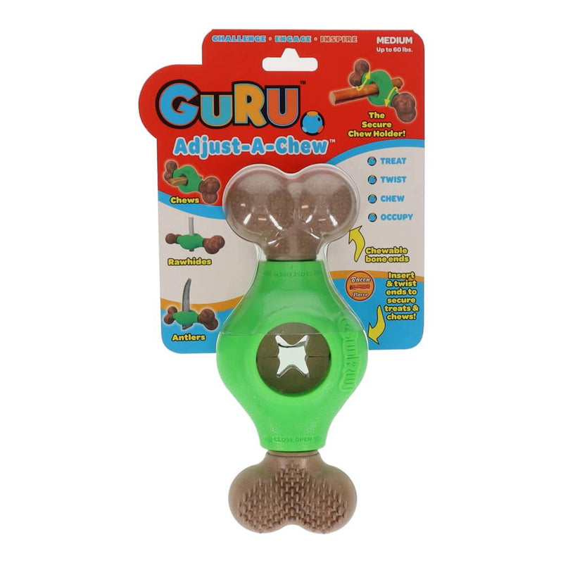 GURU Adjust A Chew Treat Holder Dog Enrichment Toy Medium-Habitat Pet Supplies