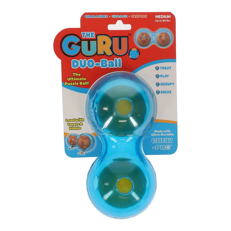 GURU Duo Ball Dog Enrichment Toy Medium-Habitat Pet Supplies