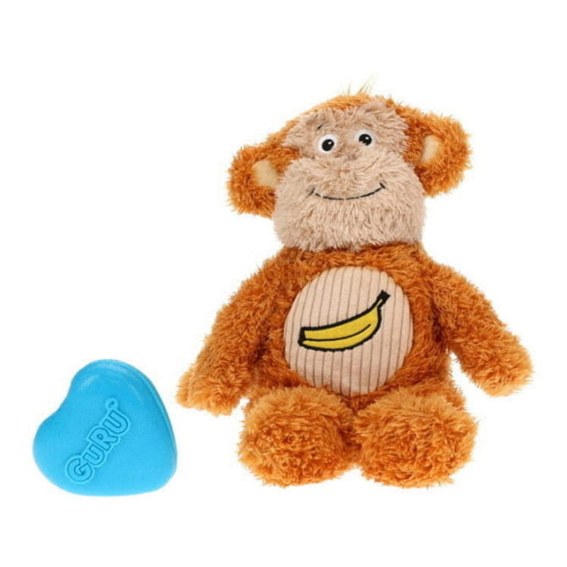 GURU Soft Scents Monkey Plush Banana Scented Dog Toy Medium