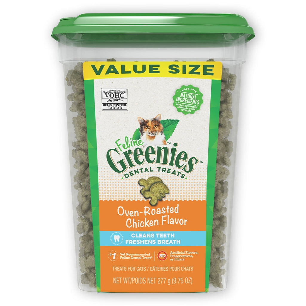 Greenies Cat Dental Treats Oven Roasted Chicken 277g^^^-Habitat Pet Supplies