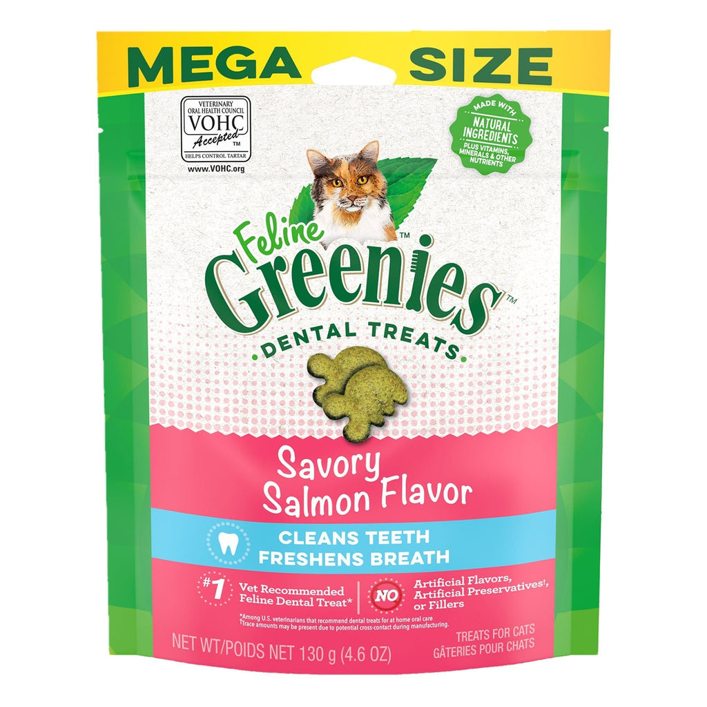 Greenies Cat Dental Treats Savory Salmon 130g^^^-Habitat Pet Supplies