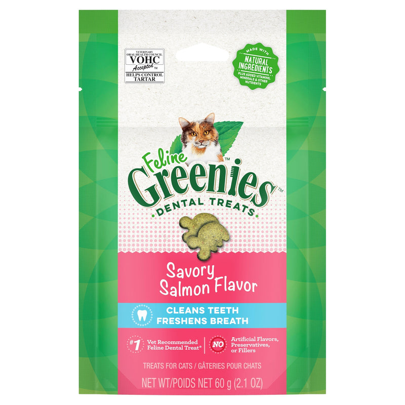 Greenies Cat Dental Treats Savory Salmon 60g^^^-Habitat Pet Supplies