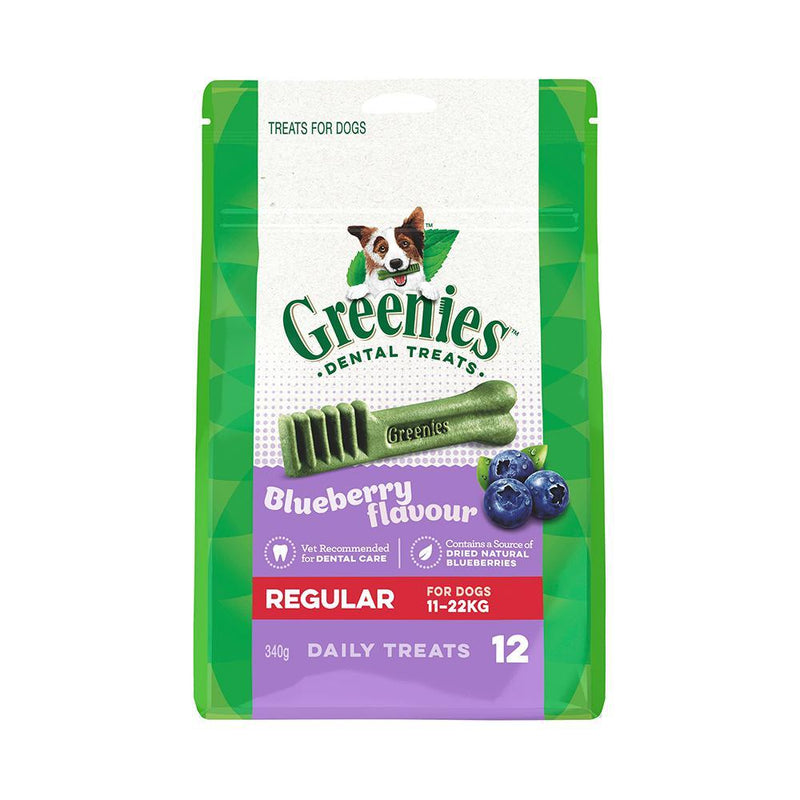 Greenies Dog Blueberry Dental Treats for Regular Dogs 340g^^^-Habitat Pet Supplies