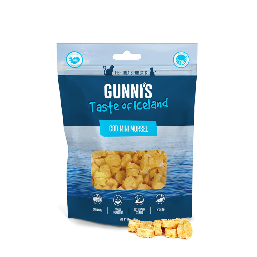 Gunnis Taste of Iceland Cod Mini Morsels Cat Treats 42.5g-Habitat Pet Supplies