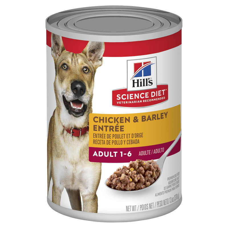 Hills Science Diet Adult Chicken and Barley Entree Canned Dog Food 370g x 12^^^