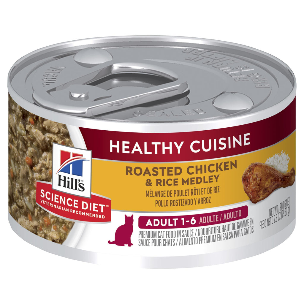 Hills Science Diet Adult Healthy Cuisine Chicken and Rice Medley Canned Cat Food 79g^^^-Habitat Pet Supplies