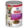 Hills Science Diet Adult Savoury Stew Beef and Vegetables Canned Dog Food 363g x 12^^^