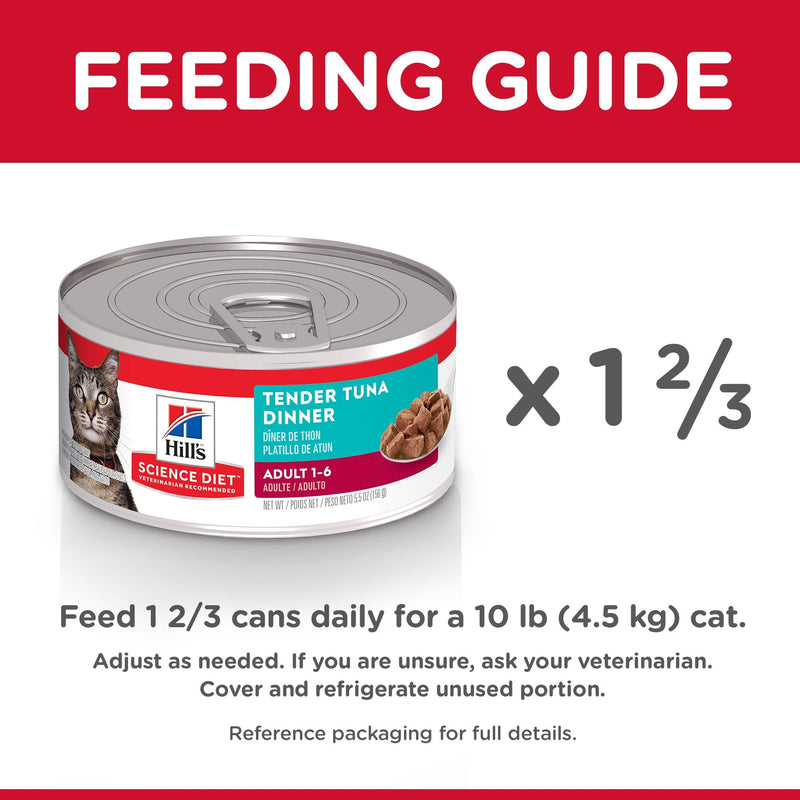 Hills Science Diet Adult Tender Dinners Tuna Canned Cat Food 156g x 24^^^