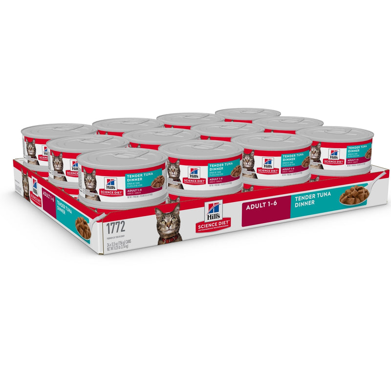 Hills Science Diet Adult Tender Dinners Tuna Canned Cat Food 156g x 24^^^-Habitat Pet Supplies