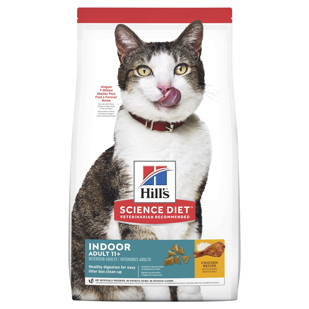 Hills Science Diet Indoor Adult 11+ Dry Cat Food 1.58kg^^^-Habitat Pet Supplies