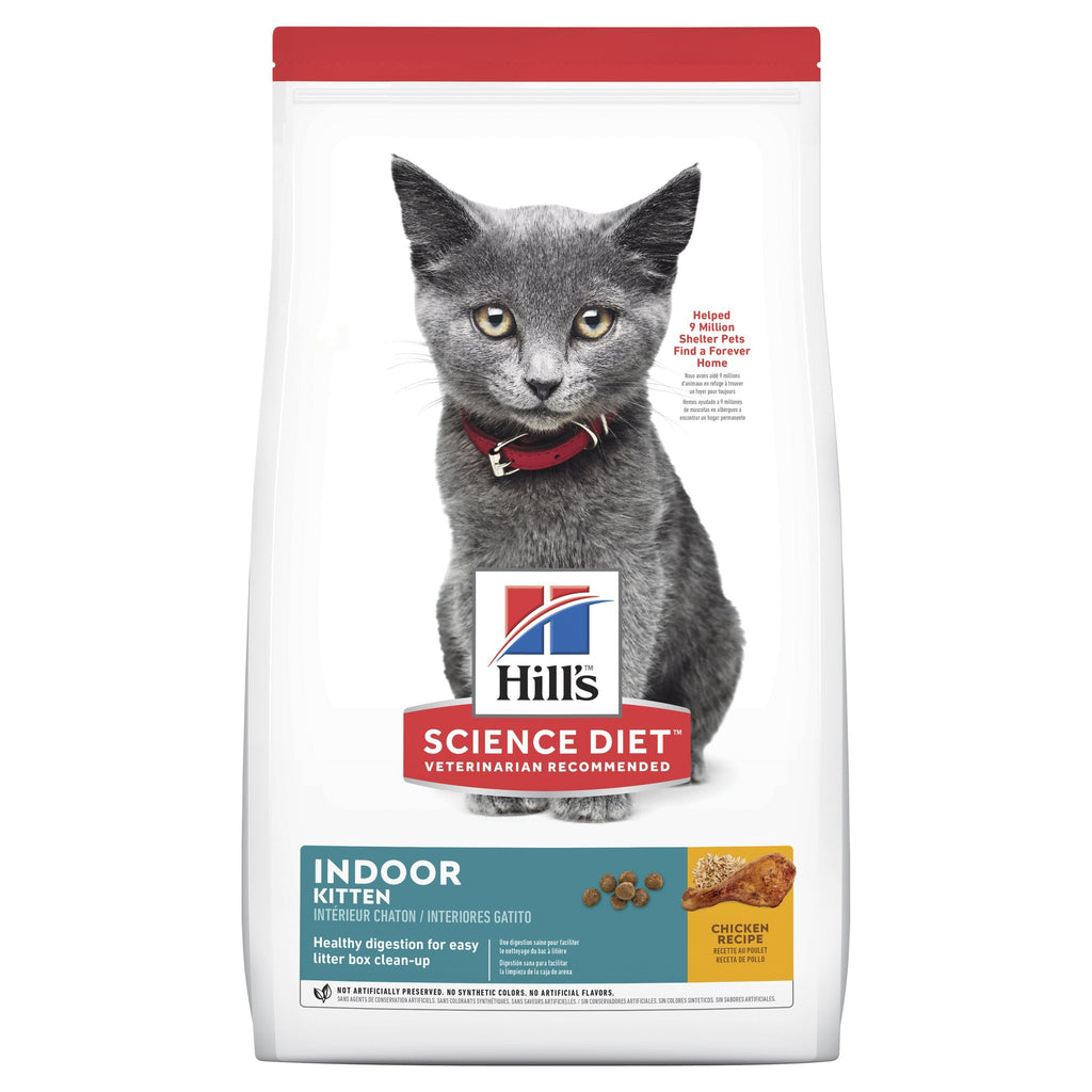 Hills Science Diet Indoor Kitten Dry Cat Food 1.58kg^^^-Habitat Pet Supplies