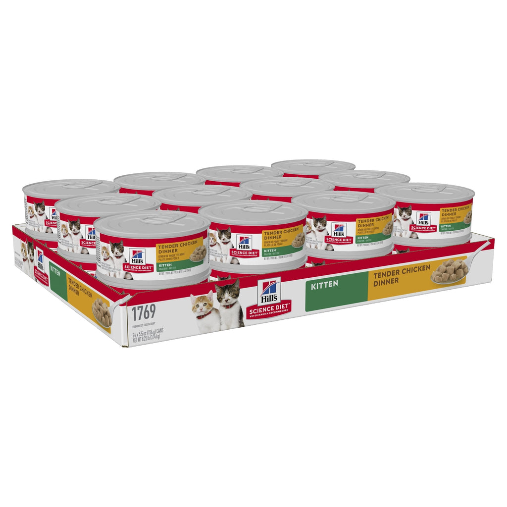 Hills Science Diet Kitten Tender Dinners Chicken Canned Cat Food 156g x 24^^^-Habitat Pet Supplies