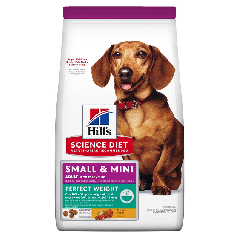 Hills Science Diet Perfect Weight Small and Mini Adult Dog Dry Food 5.67kg-Habitat Pet Supplies