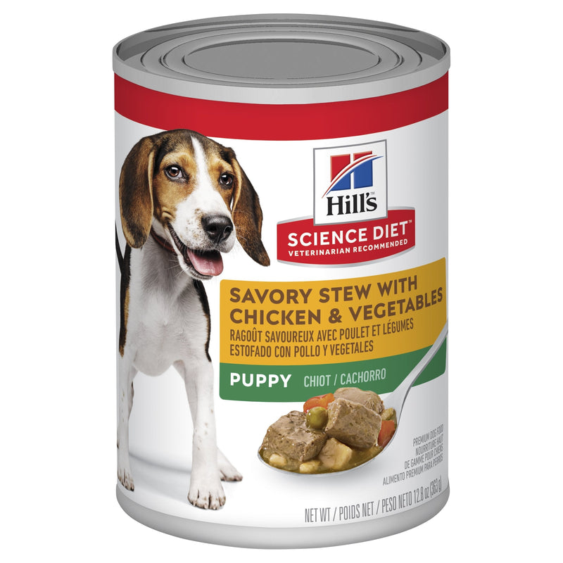 Hills Science Diet Puppy Savoury Stew Chicken and Vegetables Canned Dog Food 370g x 12^^^