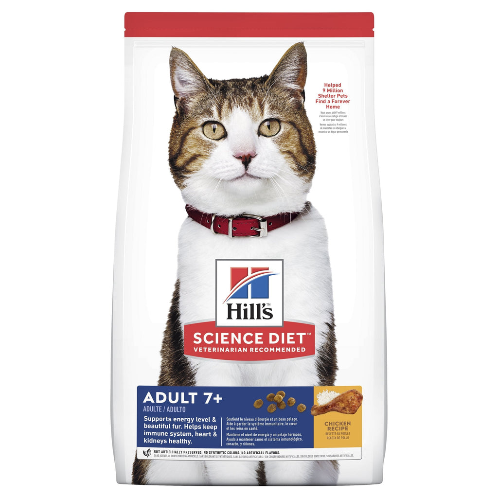 Hills Science Diet Senior Adult 7+ Dry Cat Food 3kg-Habitat Pet Supplies