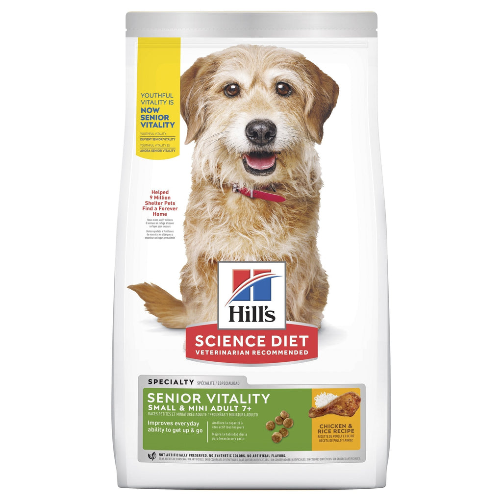 Hills Science Diet Senior Vitality Small and Mini Adult 7+ Dry Dog Food 1.58kg~~~-Habitat Pet Supplies