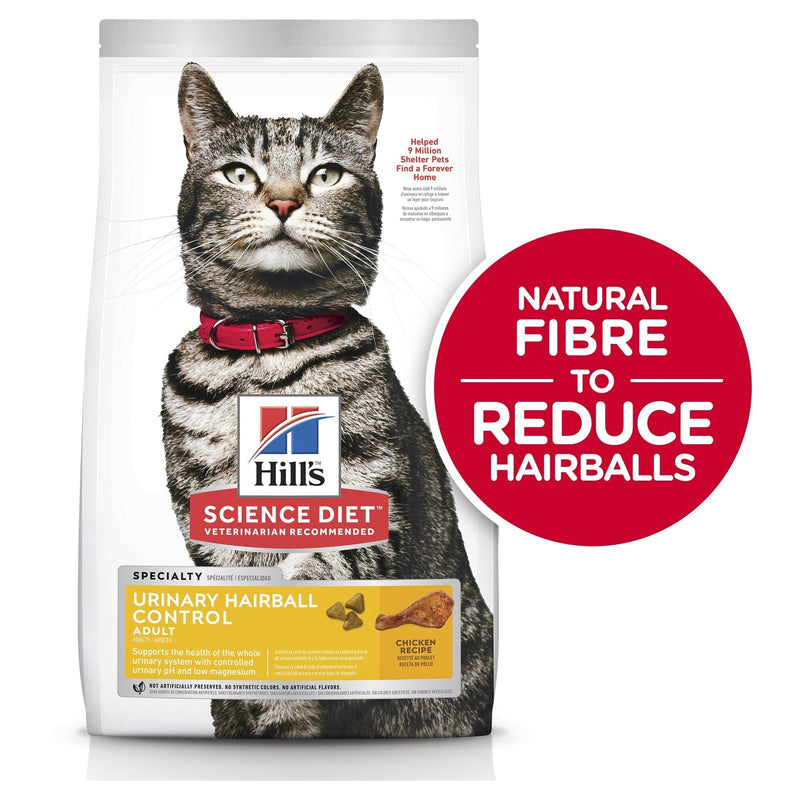 Hills Science Diet Urinary Hairball Control Adult Dry Cat Food 1.58kg^^^