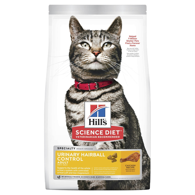 Hills Science Diet Urinary Hairball Control Adult Dry Cat Food 1.58kg^^^-Habitat Pet Supplies