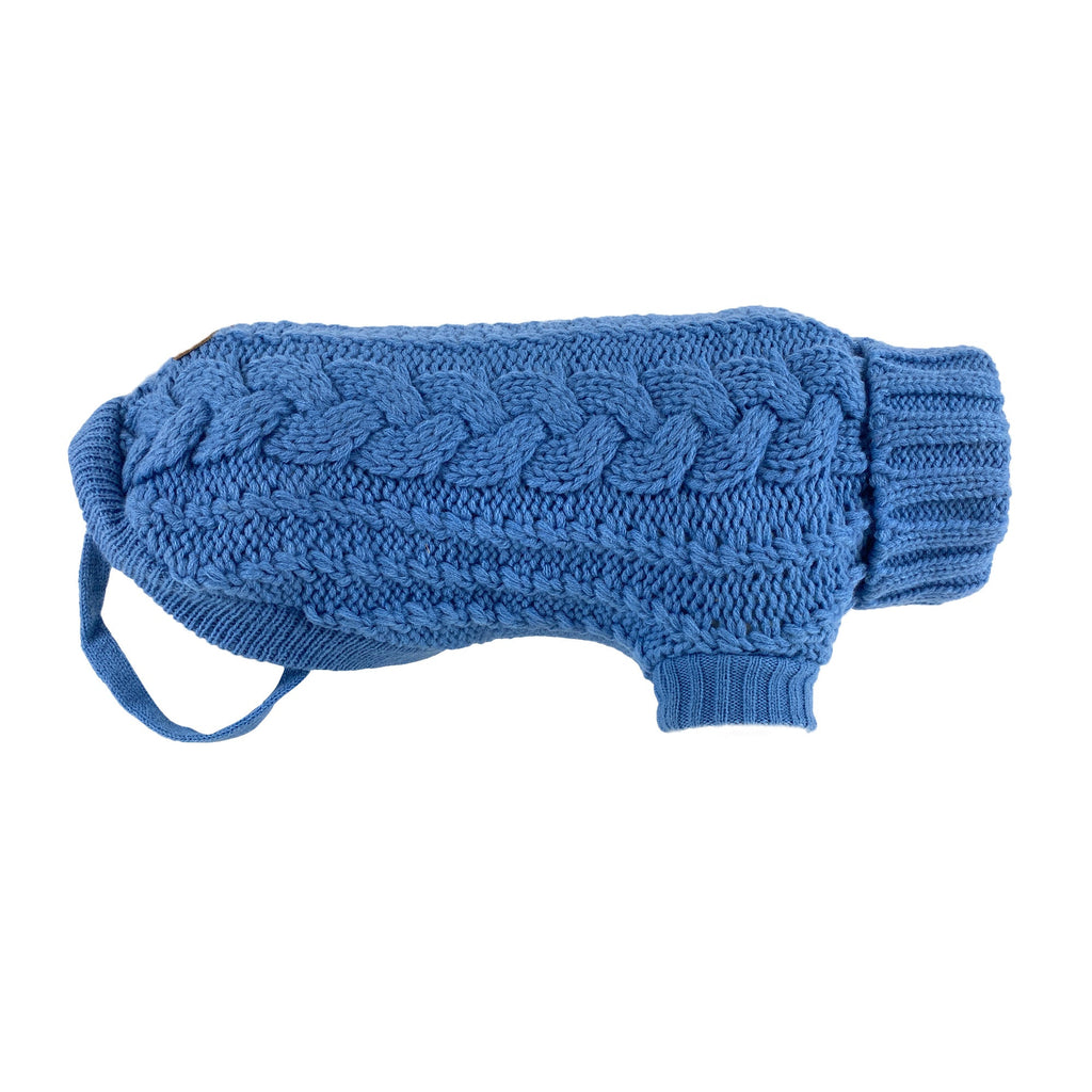 Huskimo French Knit Dog Jumper Indigo Blue 46cm Medium***-Habitat Pet Supplies