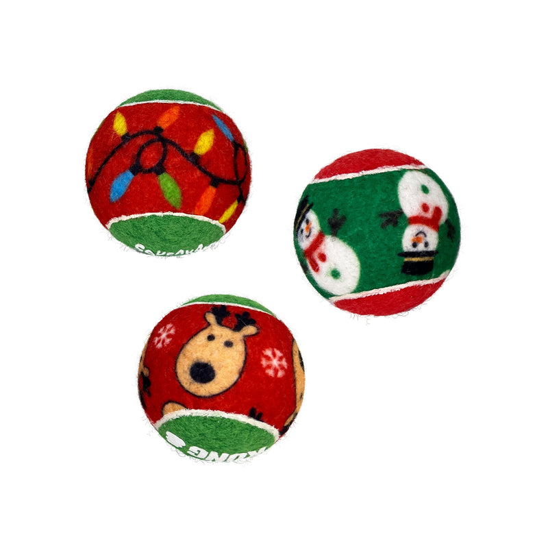 KONG Christmas Squeaker Ball Medium Assorted Dog Toy***-Habitat Pet Supplies