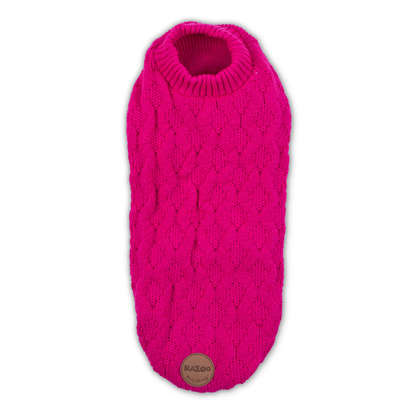 Kazoo Apparel Knit Raspberry Pink Jumper Intermediate 53cm Medium***-Habitat Pet Supplies