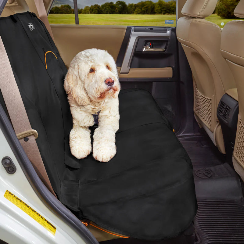 Kurgo Wander Car Bench Seat Cover Black-Habitat Pet Supplies