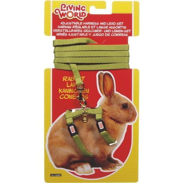 Living World Rabbit Harness and Lead Green-Habitat Pet Supplies