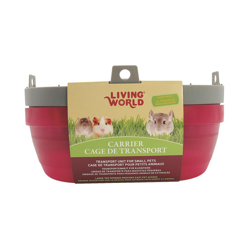 Living World Small Animal Carrier Burgundy and Grey***