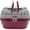 Living World Small Animal Carrier Burgundy and Grey***-Habitat Pet Supplies