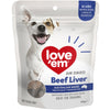 Love Em Air Dried Beef Liver Dog Treats 90g x 6-Habitat Pet Supplies